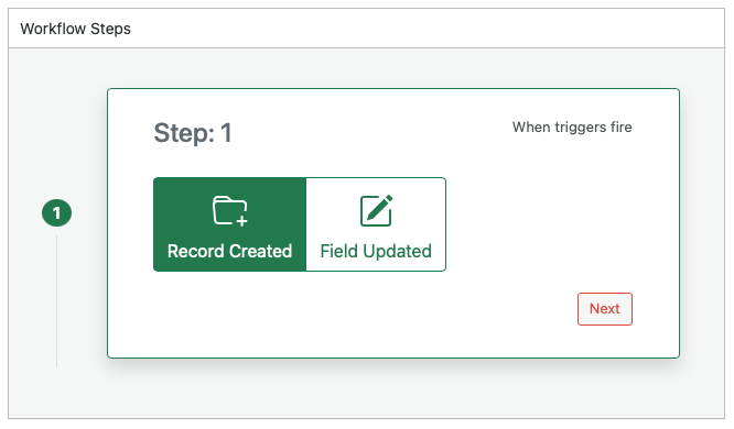 Step 1: Trigger options