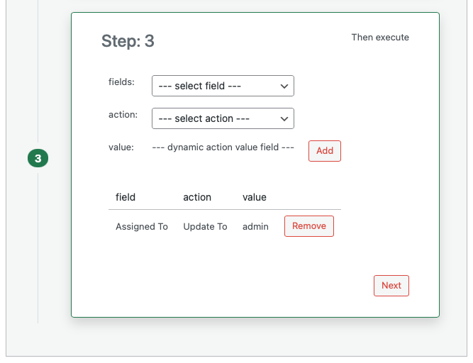 Step 3: Actions